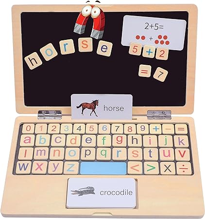 BEKILOLE My First Laptop Montessori Toddler Toys Perfect Toy Gifts 3 4 5 6 7 8 Boys Girls Birthday Gift, Fun Learning Preschool Learning Activities