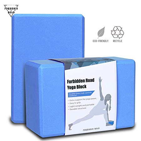 Forbidden Road CorkEVA Yoga Block Yoga Exercise Blocks Bricks Set Natural Eco Friendly Sturdy Support Muscle Stretch Deepen Poses for Fitness Gym