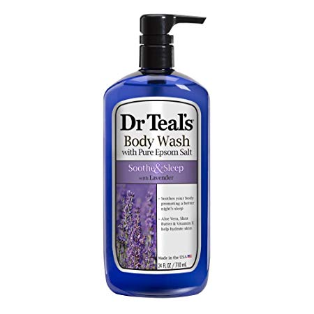 Dr Teal's Pure Epsom Salt Body Wash Soother & Moisturize With Lavender 24 oz (Pack of 3)