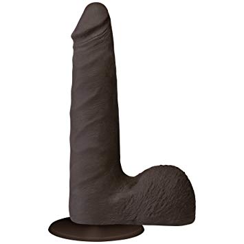 Doc Johnson The Realistic Cock with Removable Suction Cup- ULTRASKYN - Slim - 7 Inch - F-Machine and Harness Compatible Dildo - Chocolate
