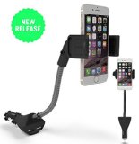 Car Mount EnergyPal HC85N Car Smartphone Holder with Dual USB 21A Charger With Over Charge and Over Current Protection