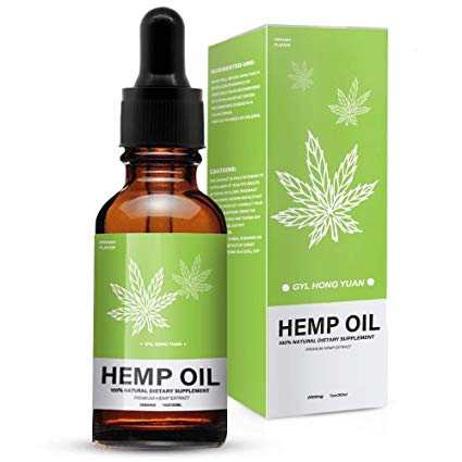 Hemp Oil Drops - (30ml) for Pain & Anxiety Relief, Mood Support, Pure Natural Organic Hemp Seed Full Spectrum Extract - 5000MG