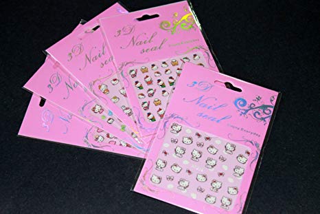Hello Kitty Nail Art Sticker - 5 pack Mixed Design