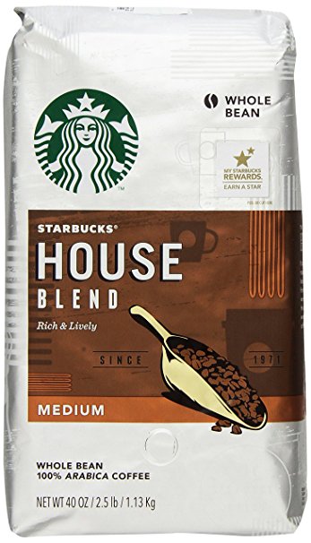 Starbucks House Blend Whole Bean Coffee, 40-Ounce Bag