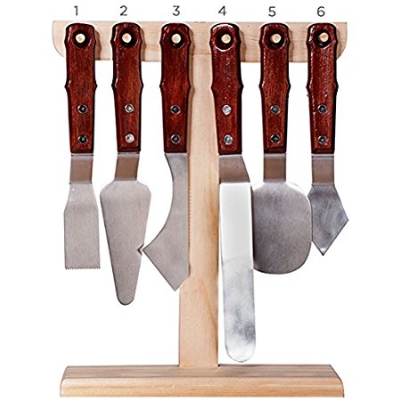 Painter's Edge XL Palette Knives Set of 6   Stand