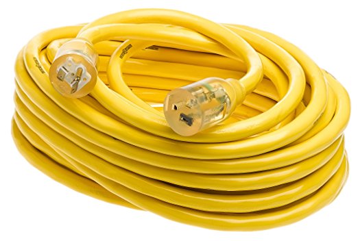 Yellow Jacket 2991 20-Amp Generator Cord with T-Blade 5-20 Lighted Ends, 50-Feet