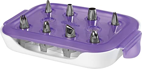 Wilton 2 2104-1369 Starter Decorating and Piping Tip Set, 9 Pieces, Plastic