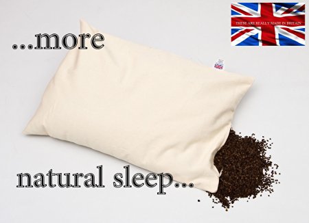 ORGANIC BUCKWHEAT HUSK PILLOW,LARGER SIZE 28" X 17"(71 x 43 cm)3.6 KILO,BRITISH MADE. YOUR USUAL PILLOW IS AS MUCH USE AS A PAPER BAG IN A STORM