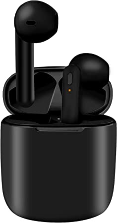 Wireless Earbuds, Bluetooth Headphones with Microphone, IPX7 Waterproof, 35H Playtime, High-Fidelity Stereo Earphones,with Wireless Charging Case, for iOS/Android,Running/Fitness/Work - Black