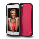 iPhone 6  6S Case SportFit Premium Protective Case 47 inch Sporty Slim Design  Heavy-duty Protection  Dual Layer Anti-shock Bumper  HONEYCOMB Supportive Grid Structure - Rose Red
