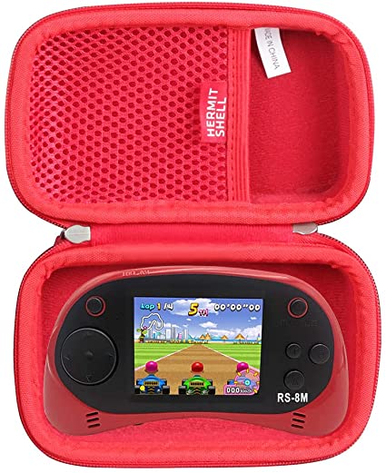 Hermitshell Travel Case for EASEGMER Kids Handheld Game Portable Video Game Player (Red)