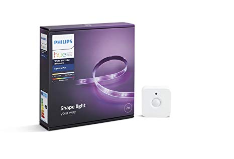 Philips Hue LightStrip Plus 2 m Colour Changing Dimmable LED Smart Kit With Smart Motion Sensor