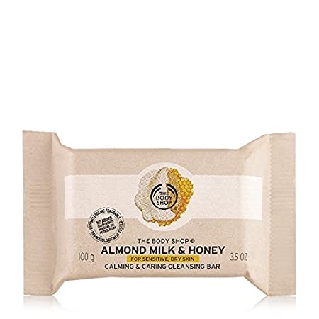 The Body Shop Almond Milk & Honey Soap Bar, Cleansing Bar Soap for Sensitive, Dry Skin, 3.5 oz.