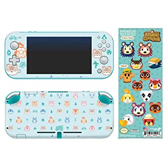 Controller Gear Authentic and Officially Licensed 2-Pack Animal Crossing: New Horizons - "Outdoor Pattern" Nintendo Switch Lite Skin & "It Takes A Village" Tech Decal