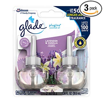 Glade Plugin Scented Oil Refill Lavender & Vanilla 1.34 oz.(Pack Of 3)