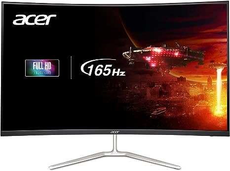 Acer Nitro 31.5" FHD 1920 x 1080 1500R Curved PC Gaming Monitor | AMD FreeSync Premium | Up to 165Hz Refresh | 1ms VRB | VESA Mountable | HDR10 | 1 x Display Port 1.2 & 2 x HDMI 1.4 | EDA320Q Pbiipx