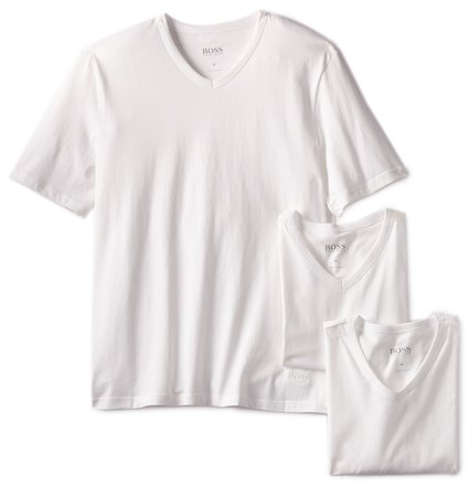 BOSS HUGO BOSS Men's 3-Pack Cotton V-Neck T-Shirt