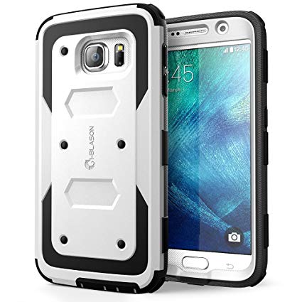 Galaxy S6 Case, [Armorbox] i-Blason built in [Screen Protector] [Full body] [Heavy Duty Protection ] Shock Reduction[Bumper Corner] for Samsung Galaxy S6 (White)