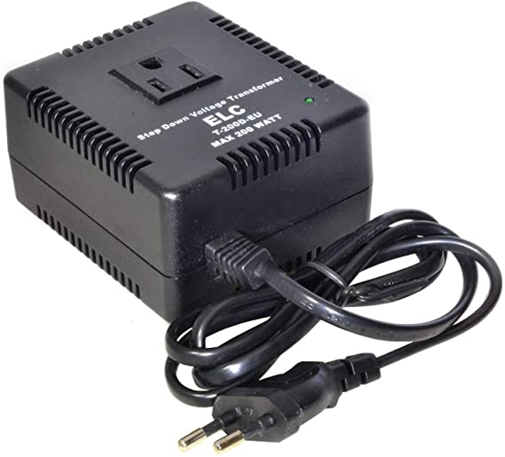 ELC 200-Watt Step Down Voltage Converter 220V to 110V - Voltage Converter - for US, Canada Products Usage in India - 3 Year Warranty (T-200)