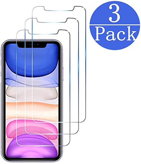 (3-Pack)Tempered Glass Screen Protector Compatible Apple iPhone 11 Pro[5.8Inch], iPhone XS/X,9H Hardness, Bubble-Free,Shatter-Proof,Free Installation Frame,Case-Friendly Screen Protector