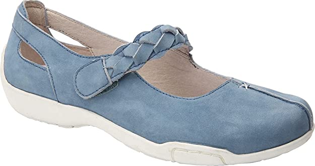 ROS HOMMERSON Women's Camry Mary Jane,Light Blue Nubuck,US 8 M