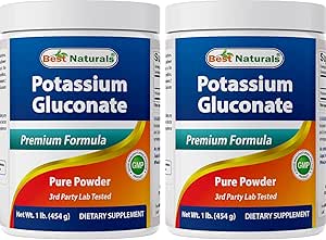 Best Naturals Potassium Gluconate 1lb Powder (1 LB (Pack of 2))