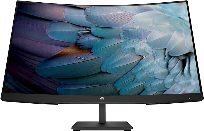 HP V27c G5 FHD Curved 27-Inch Monitor 16:9 On-Screen Controls, AMD FreeSync, Low Blue Light Mode, Anti-Glare, HDMI Port, Adjustable Tilt, 75 Hz Refresh Rate, Dual 2W Speakers (Renewed)