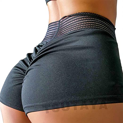 TSUTAYA Women Yoga Shorts Ruched Butt Sport Gym Scrunch Ruched Running Workout Fitness Active Butt Lifting Shorts