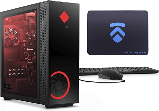 2021 Latest ELUK OMEN 30L NVIDIA RTX 3090 Gaming Desktop PC (RGB Liquid Cooled Intel i9-10850K, Z490 Mobo, 750 Watt Platinum PSU, Windows 10 Pro, 2TB NVMe SSD   2TB HDD, 64GB HyperX RGB RAM)