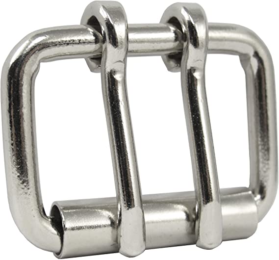 Springfield Leather Company Nickel Plate 1 1/2" Two Prong Roller Buckle