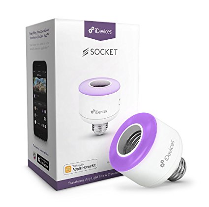 iDevices Socket - WiFi Light Bulb Adapter Works with Apple HomeKit and Amazon Alexa