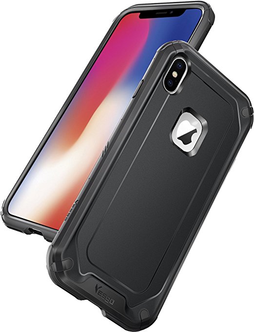 iPhone X Case, iPhone X Edition Case, Shockproof iPhone 10 Case Anti-Scratch Bumper Case Cover Non-slip Grip Heavy Duty Protection Case for Apple iPhone X - Black