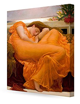 DecorArts - Flaming June, Frederic Leighton Classic Art Reproduction. Giclee Canvas Prints Wall Art for Home Decor 30x24"x1.5"