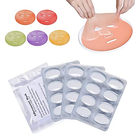 HailiCare 32 Counts Collagen Tablets Effervescent Mask for Fruit Mask Machine (Collagen Tablets Only)