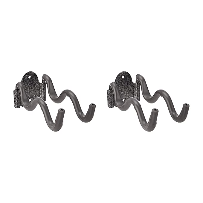 AmazonBasics Heavy Duty Multi-Purpose Garage Utility Hook - Double Hook, Steel, 2-Pack