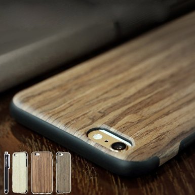 iPhone 6 Case, Phone 6s Case, TabPow [Wooden][Shockproof][Drop Protection][Heavy Duty] Dual Layer Slim Hybrid Wood Case Cover For iPhone 6 / iPhone 6S (4.7 Inch) (Rosewood)