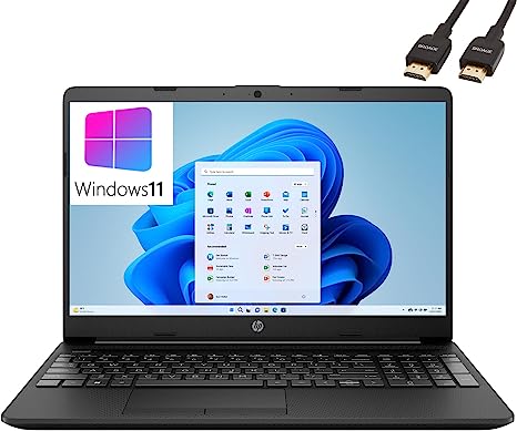 HP 15 15.6" Laptop Computer, Intel Pentium Silver N5030 Quad-Core up to 3.1GHz, 16GB DDR4 RAM, 1TB PCIe SSD, 802.11AC WiFi, Bluetooth, Webcam, Black, Windows 11 Home S, BROAG HDMI Cable