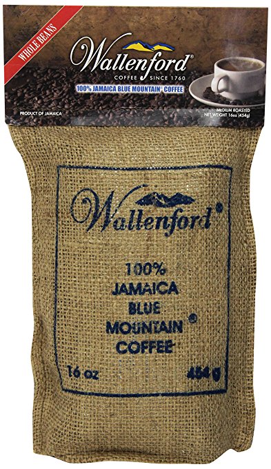 Wallenford Roasted Whole Bean Jamaica Blue Mountain Coffee, 16 oz