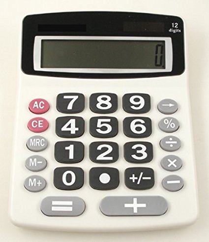 Lily's Home Jumbo 12-Digit Desktop Calculator