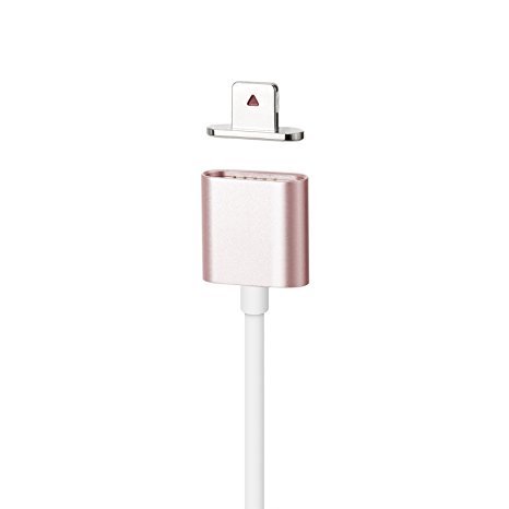 moizen Magnetic Charging Cable & Converter, Magnetic Charger, Magnetic Lightning Connector, SNAP Cable Set for iPhone 7 Plus, 7, 6s Plus, 6s, 6, SE, 5s, 5c, 5 (Rose Gold, 1.2m / 3.94ft)