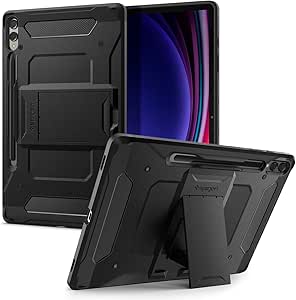 Spigen Tough Armor Pro Case Compatible with Samsung Galaxy Tab S10  Plus (2024), Samsung Galaxy Tab S9  Plus (2023) - Black