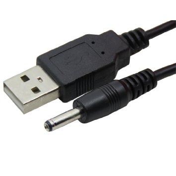 CableDeconn USB A to DC 3.5 mm/1.35 mm 5 Volt DC Barrel Jack Power Cable