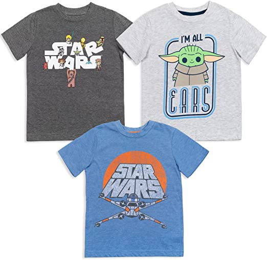 STAR WARS The Mandalorian Darth Vader Chewbacca Stormtrooper 3 Pack T-Shirts Infant to Big Kid