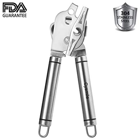 Can Opener,Manual Professional Stainless Steel Can Opener with Smooth Edge and Ergonomic Handle for Kitchen