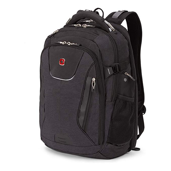 SwissGear 5358 USB ScanSmart Laptop Backpack. Abrasion-Resistant & Travel-Friendly Laptop Backpack (18”, Gray Heather).