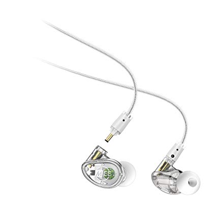 MEE Professional MX2 PRO Customizable Noise-Isolating Universal-Fit Modular Musician’s in-Ear Monitors (Clear)