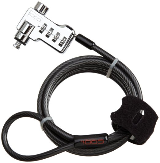 CODi 4-Digit Combination Cable Lock, Black
