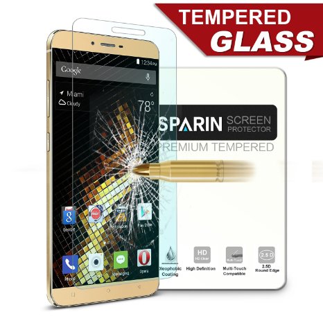 Blu Vivo XL Screen Protector 3MM  25D HD Tempered Glass SPARIN Easy  Re-Install Bubble Free Touch Sensitive Phone Protector for Blu Vivo XL 55 Inch Lifetime Warranty