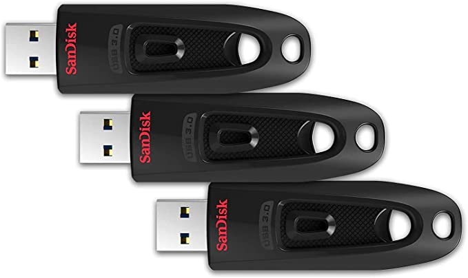 SanDisk Ultra 64GB USB Flash Drive USB 3.0 up to 130MB/s Read - Triple Pack