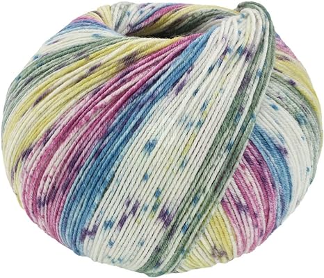 Lana Grossa Meilenweit 100 Seta Cocoon Yarn, 3359 Multi